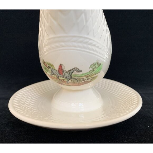 Spode Porcelain Gravy Boat w/ Attached Underplate J.F. Herring "The Huntsman" - Picture 2 of 13